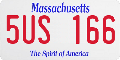 MA license plate 5US166