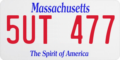 MA license plate 5UT477