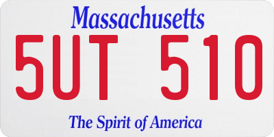 MA license plate 5UT510
