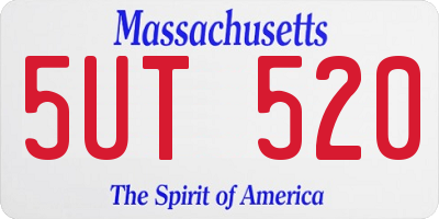 MA license plate 5UT520