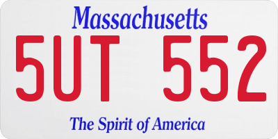 MA license plate 5UT552