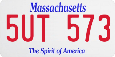 MA license plate 5UT573