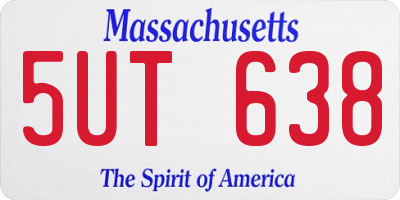MA license plate 5UT638