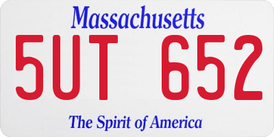 MA license plate 5UT652