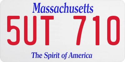 MA license plate 5UT710