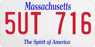 MA license plate 5UT716