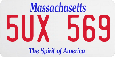 MA license plate 5UX569