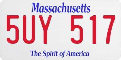 MA license plate 5UY517