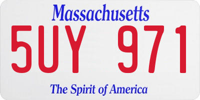 MA license plate 5UY971