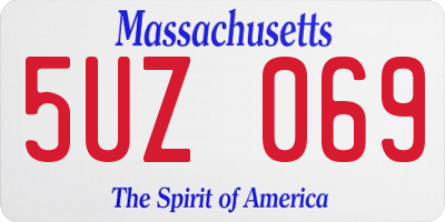 MA license plate 5UZ069