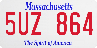 MA license plate 5UZ864