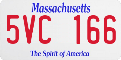 MA license plate 5VC166