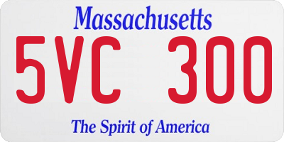 MA license plate 5VC300