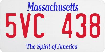 MA license plate 5VC438