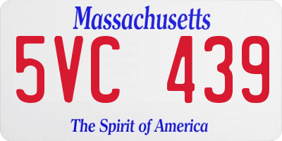 MA license plate 5VC439