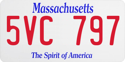 MA license plate 5VC797