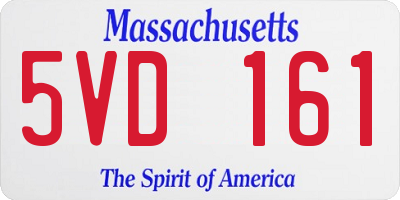 MA license plate 5VD161