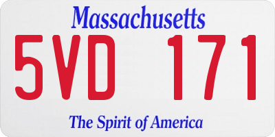 MA license plate 5VD171