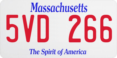 MA license plate 5VD266
