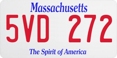 MA license plate 5VD272