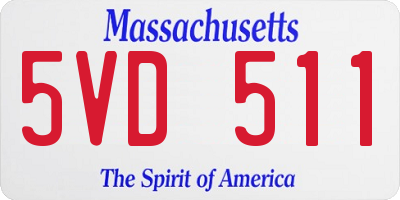 MA license plate 5VD511