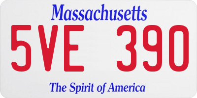 MA license plate 5VE390