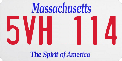 MA license plate 5VH114