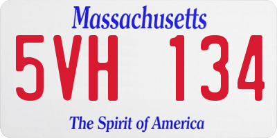 MA license plate 5VH134