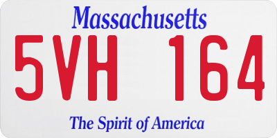 MA license plate 5VH164