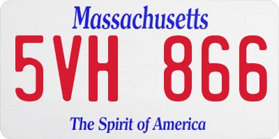 MA license plate 5VH866