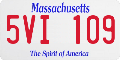 MA license plate 5VI109