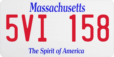 MA license plate 5VI158