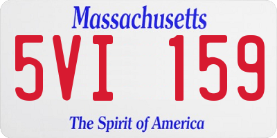 MA license plate 5VI159