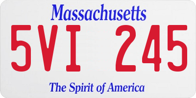 MA license plate 5VI245