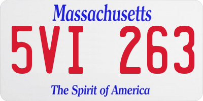 MA license plate 5VI263