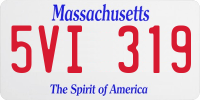 MA license plate 5VI319
