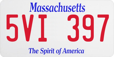 MA license plate 5VI397