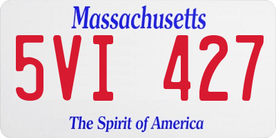 MA license plate 5VI427