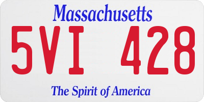 MA license plate 5VI428