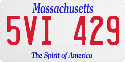 MA license plate 5VI429