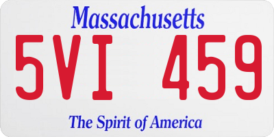 MA license plate 5VI459