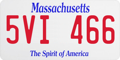 MA license plate 5VI466