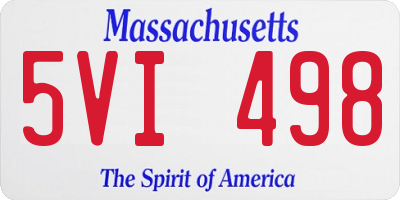 MA license plate 5VI498