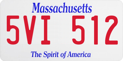 MA license plate 5VI512