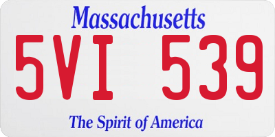 MA license plate 5VI539