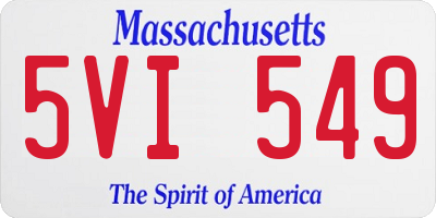 MA license plate 5VI549