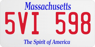 MA license plate 5VI598