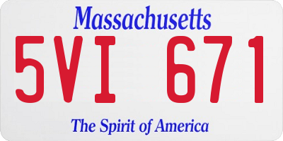 MA license plate 5VI671