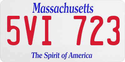 MA license plate 5VI723