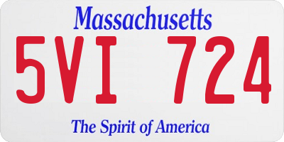 MA license plate 5VI724